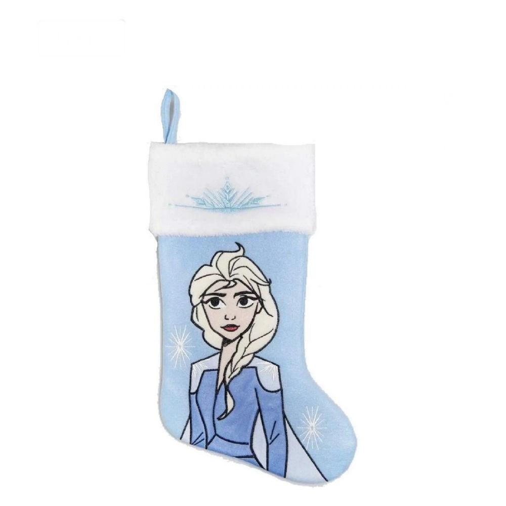 Disney Frozen Blue & White Elsa Holiday Christmas Stocking